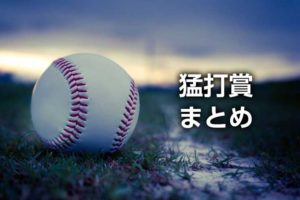猛打賞の意味と記録!連続試合や月間・シーズン・新人最多などプロ野球記録まとめ